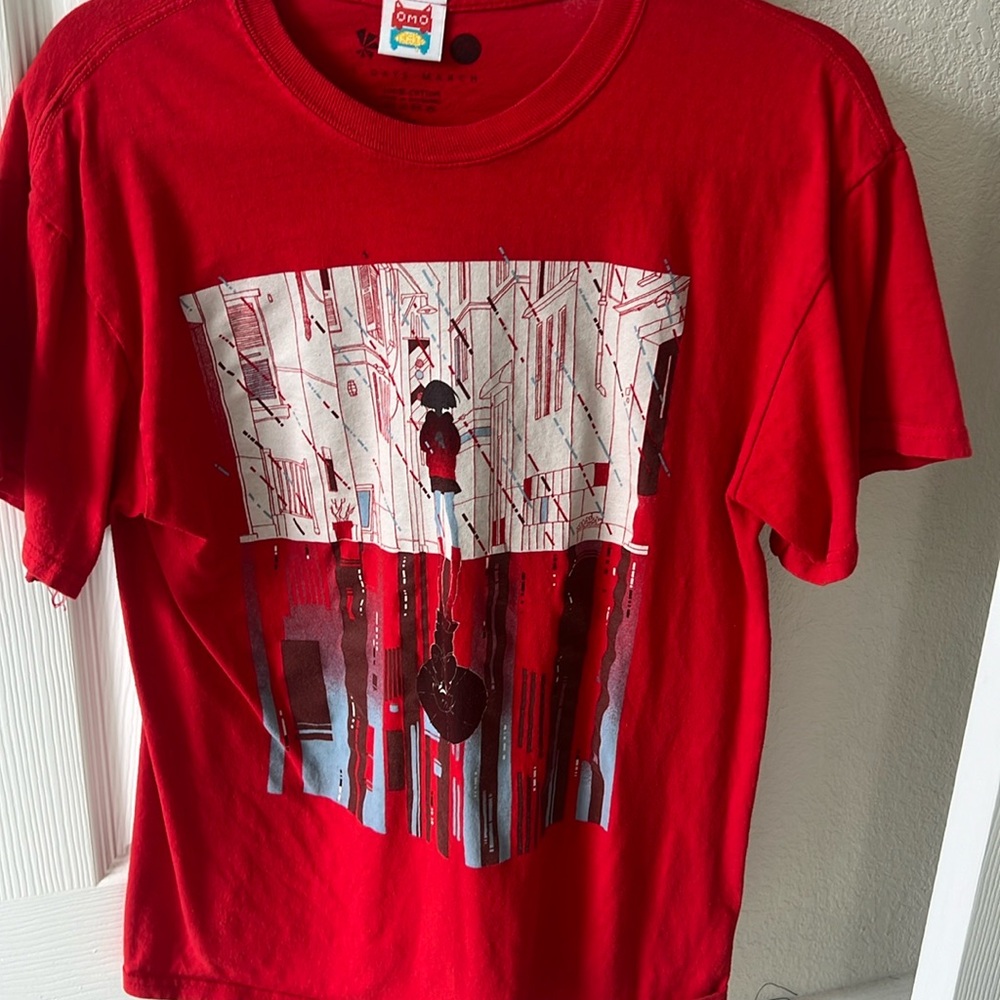 Omocat anime shirt red